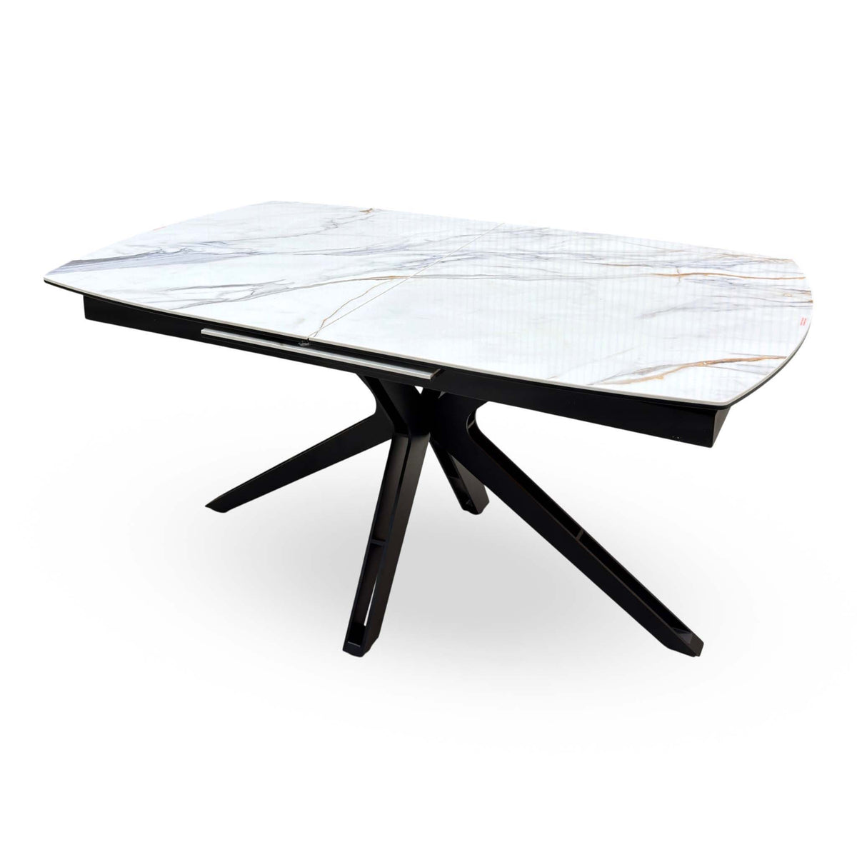 Jose Fiorentino marble ceramic 160cm dining table cut-out angled from the right