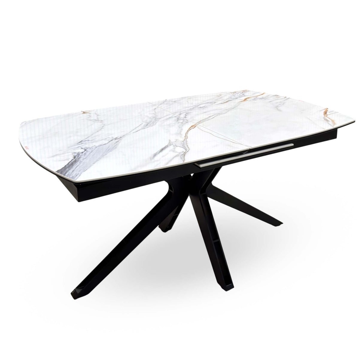 'Jose' Fiorentino Marble Ceramic Top 160cm Pop up Extending Dining Table