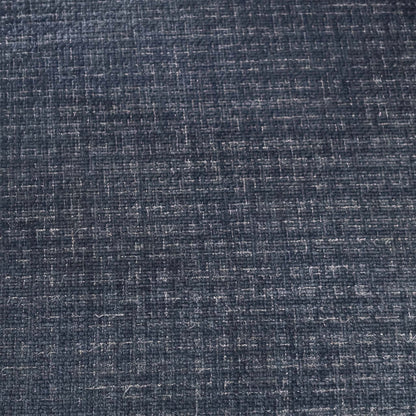 Close-up of the indigo blue textured weave fabric used on the Allure sofa and snuggler chair