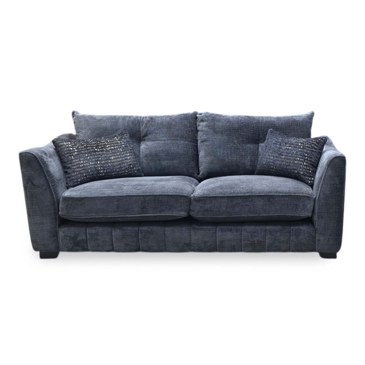 'Allure' Coco Indigo Wng Fabric Classic Back 3 Seater Sofa