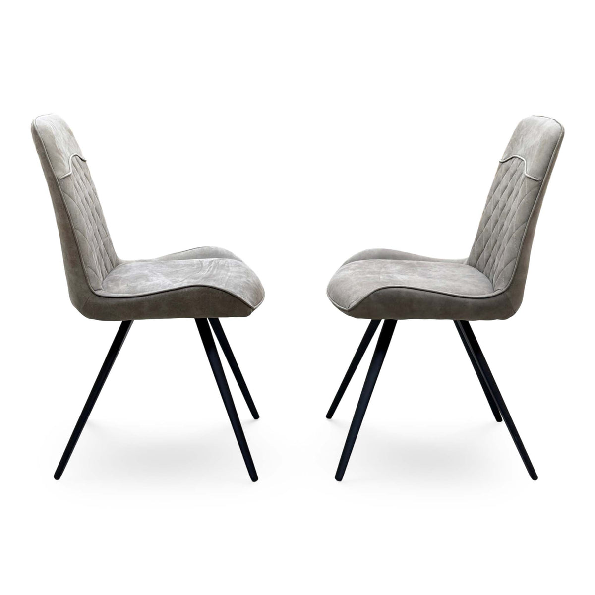 ‘Warrior’ Taupe Fabric Pair of Standard Dining chairs
