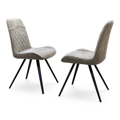‘Warrior’ Taupe Fabric Pair of Standard Dining chairs