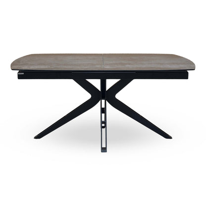 'Jose' Titanium Grey Ceramic Top 160cm Pop Up Extending Dining Table