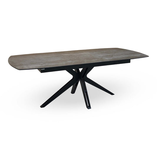 'Jose' Titanium Grey Ceramic Top 160cm Pop Up Extending Dining Table