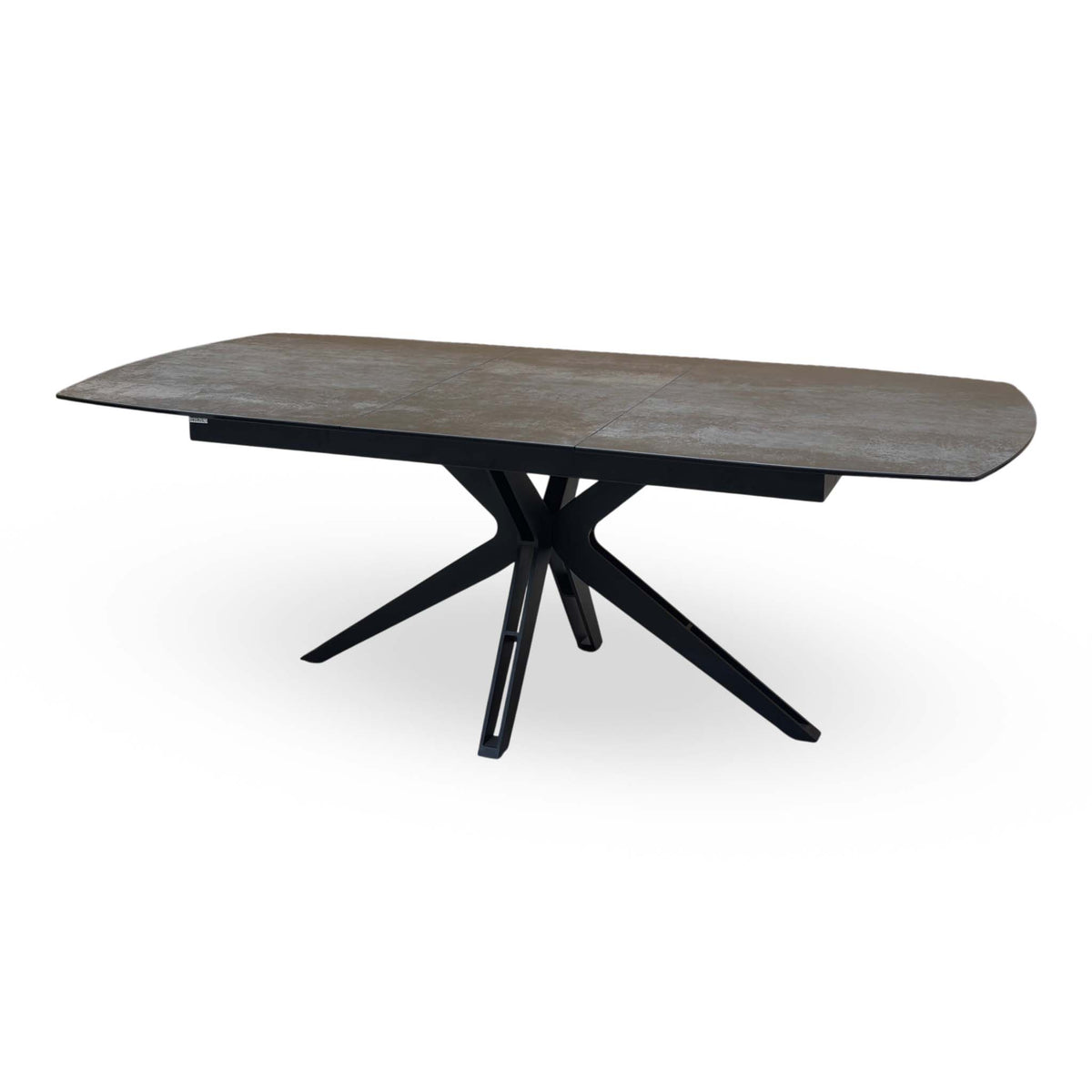 'Jose' Titanium Grey Ceramic Top 160cm Pop Up Extending Dining Table