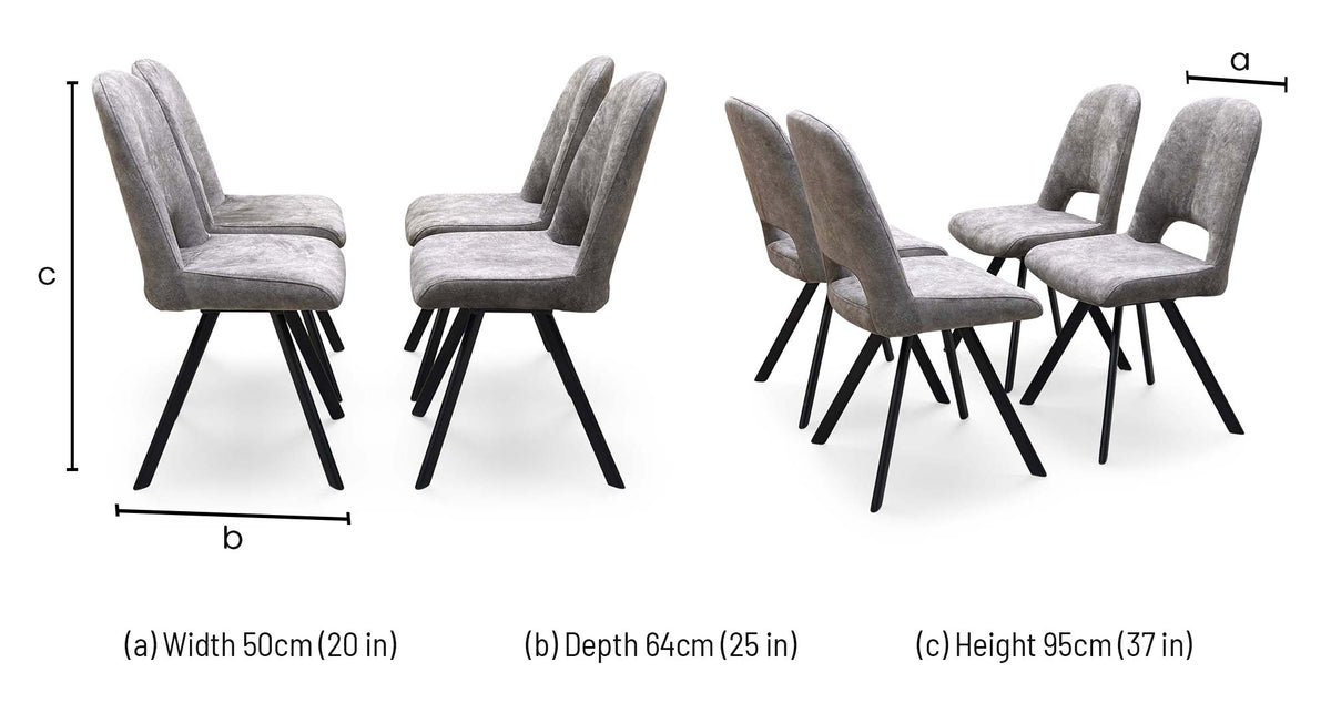 'Enterprise' Mink Velvet Fabric Set of 4 Swivel Dining Chairs