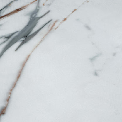 'Camino' Refined Marble and Ceramic Top High Gloss Dining Table