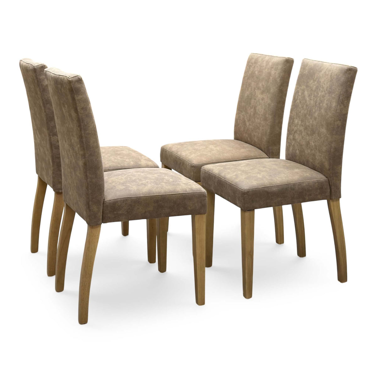 Furnitureland 'Augusta' Taupe Cowboy Upholstered Set of 4 Dining Chairs