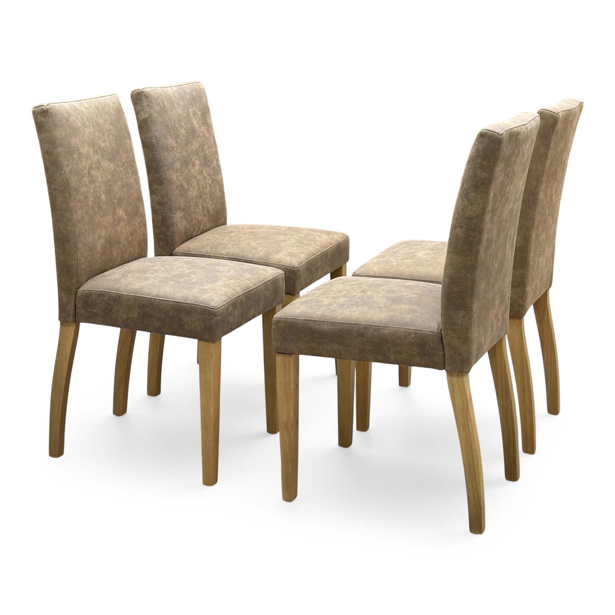Furnitureland 'Augusta' Taupe Cowboy Upholstered Set of 4 Dining Chairs