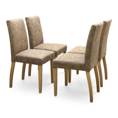 Furnitureland 'Augusta' Taupe Cowboy Upholstered Set of 4 Dining Chairs