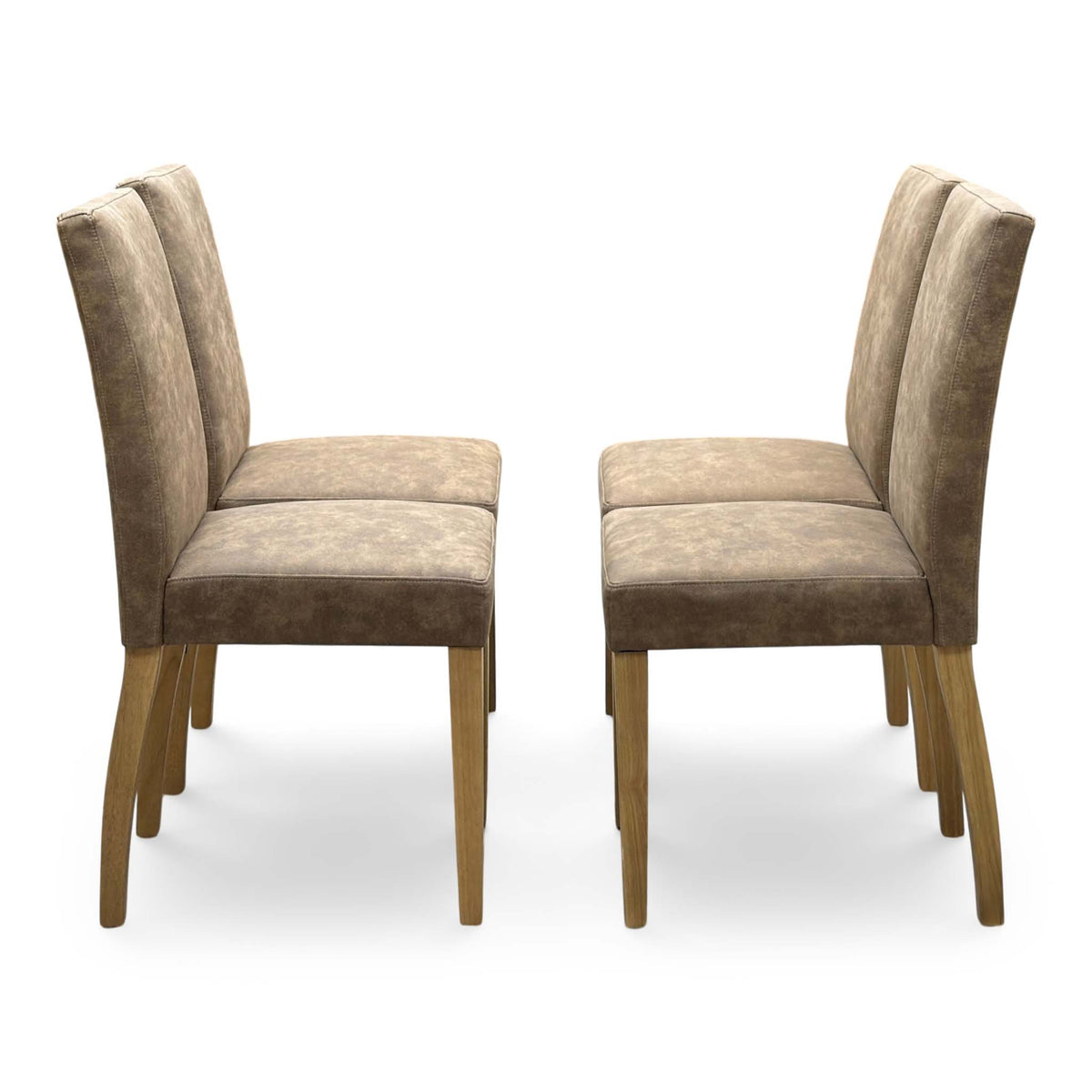 Furnitureland 'Augusta' Taupe Cowboy Upholstered Set of 4 Dining Chairs
