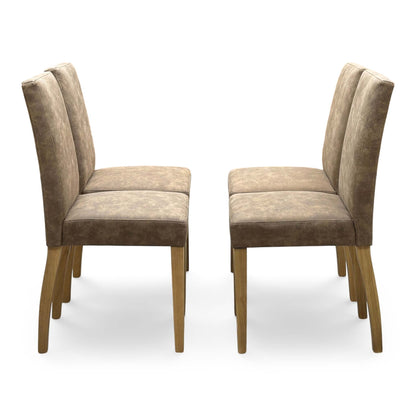 Furnitureland 'Augusta' Taupe Cowboy Upholstered Set of 4 Dining Chairs
