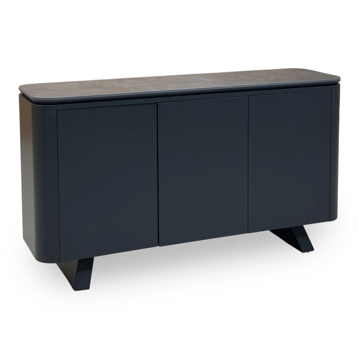 'Warrior' Grey Sintered Stone Top 3 Door Sideboard