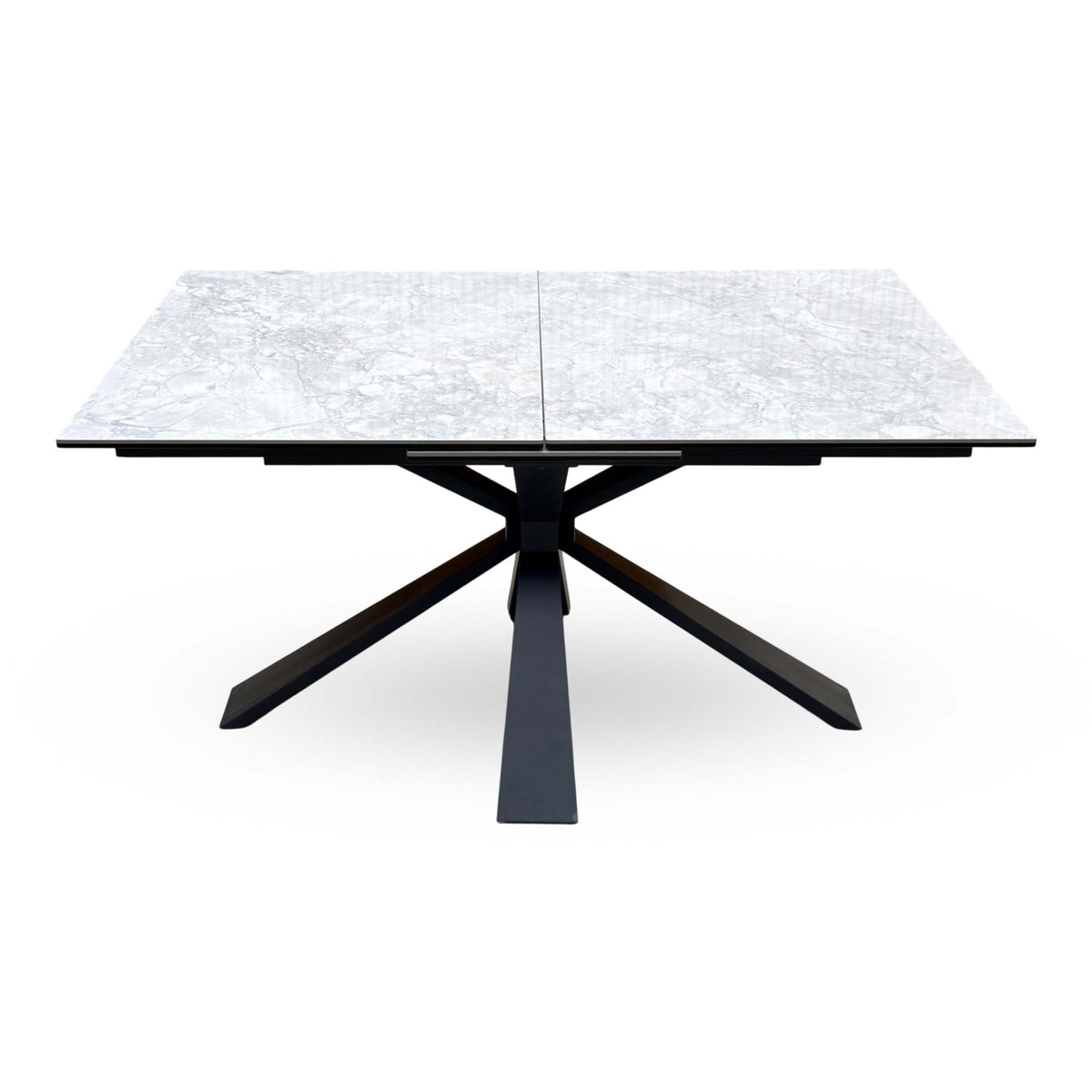 ‘Crete’ White Ceramic Top Small Extending Dining Table