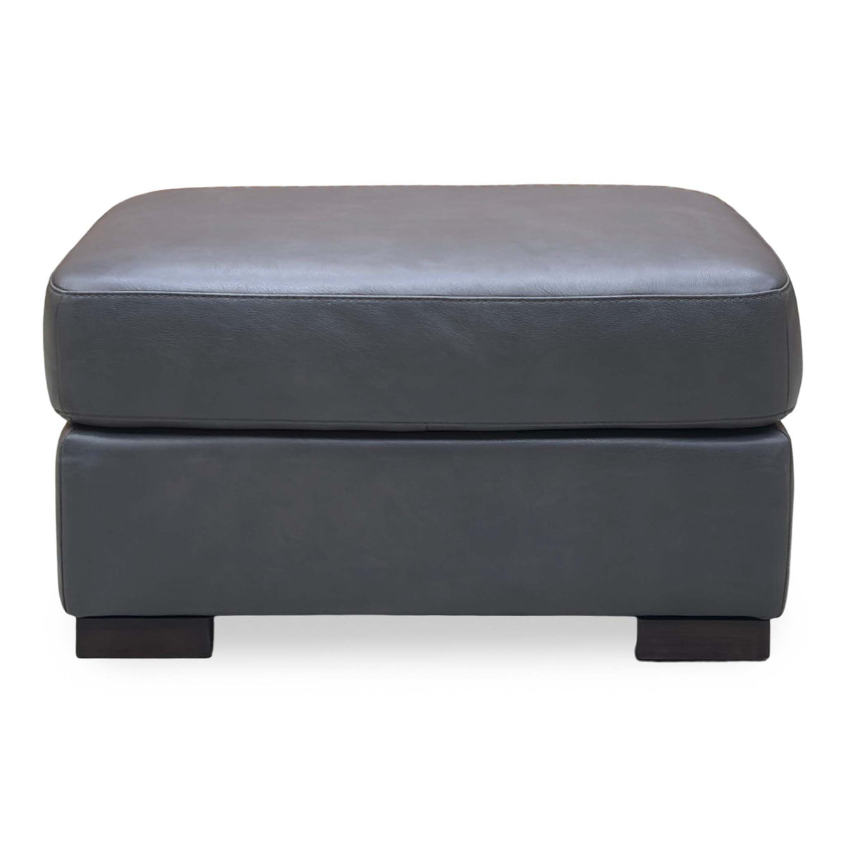 Marinelli 'Viali' Grey Leather Footstool