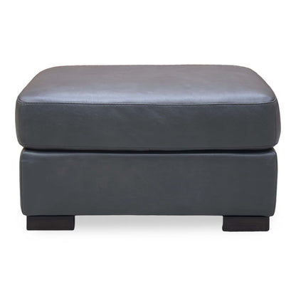 Marinelli 'Viali' Grey Leather Footstool