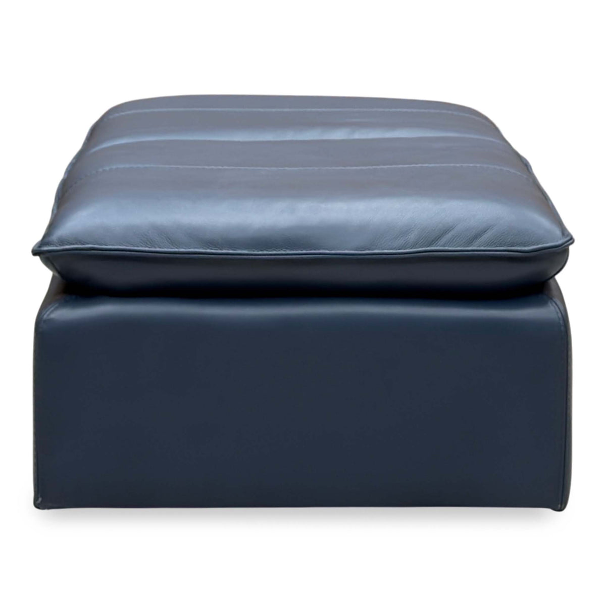 World of Leather 'Starlight Express' Bv-313e Ocean Blue Leather Storage Chair Footstool
