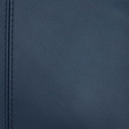 World of Leather 'Starlight Express' Bv-313e Ocean Blue Leather Storage Chair Footstool