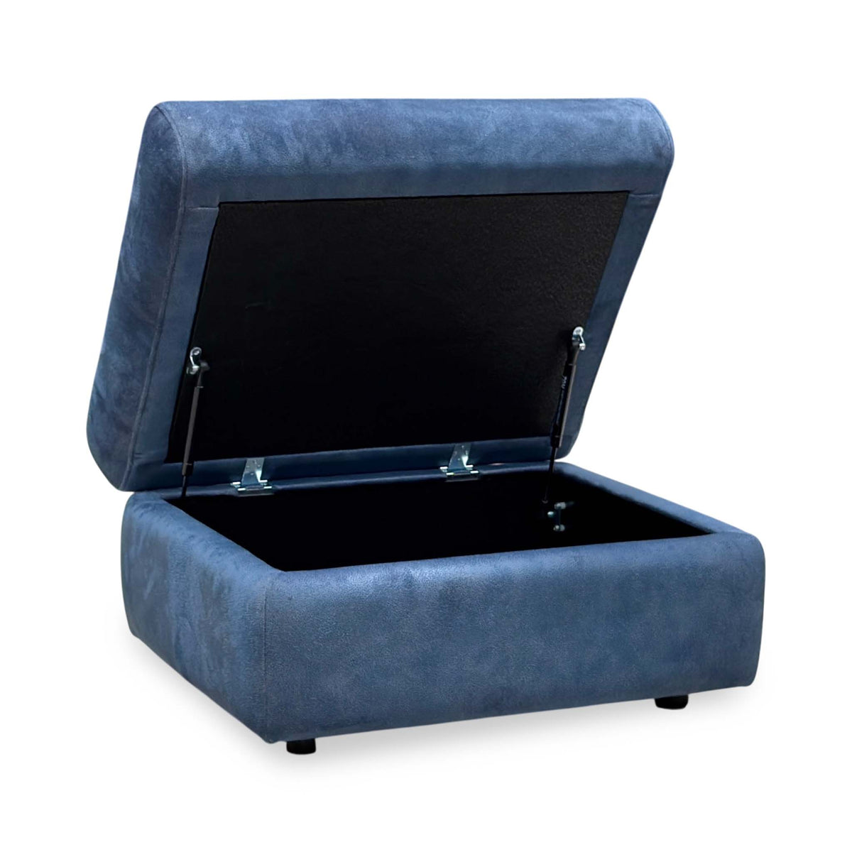 G Plan ‘Kingsbury’ A125 Stingray Indigo Velvet Fabric Storage Footstool