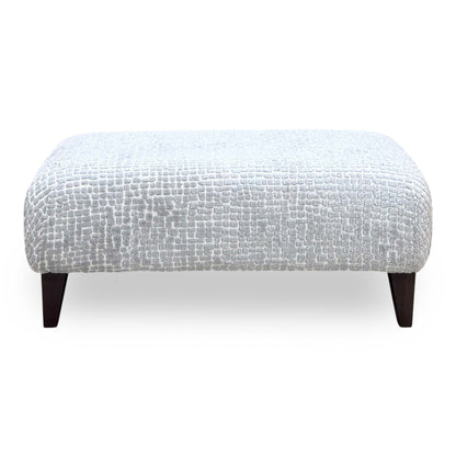 'Aphrodite' Marlow Silver Dw Ft Patterned Fabric Designer Footstool