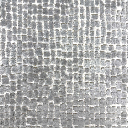 'Aphrodite' Marlow Silver Dw Ft Patterned Fabric Designer Footstool