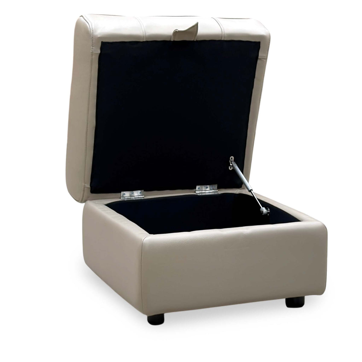 ‘Aero’ Oyster Cat-40:08 Leather Storage Footstool
