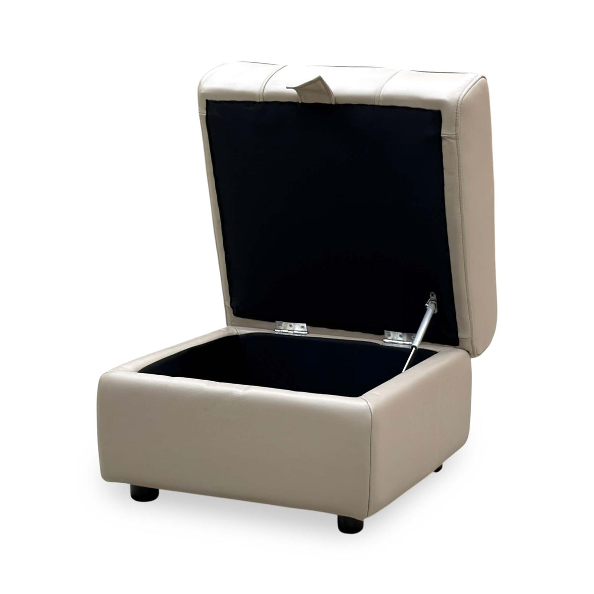 ‘Aero’ Oyster Cat-40:08 Leather Storage Footstool