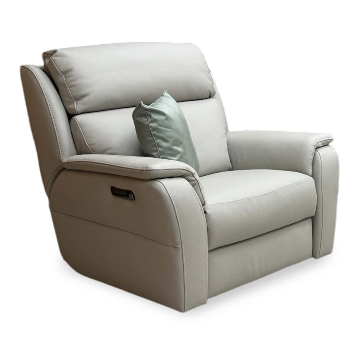 Nicoletti 'Vito' Torello Tortora 328 Grey Leather Power Chair