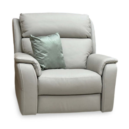 Nicoletti 'Vito' Torello Tortora 328 Grey Leather Power Chair