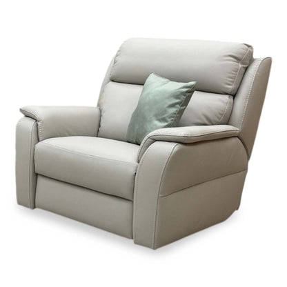 Nicoletti 'Vito' Torello Tortora 328 Grey Leather Power Chair
