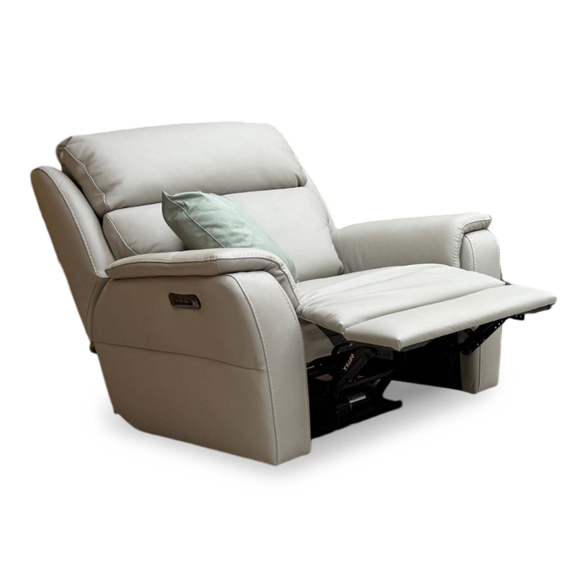 Nicoletti 'Vito' Torello Tortora 328 Grey Leather Power Chair