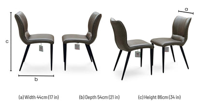 Murcia antiqued olive green dining chair dimensions: width 44cm, depth 54cm, height 86cm