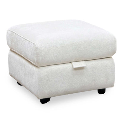 ‘Raven’ Anivia Nature White 13445 Fabric Storage Footstool