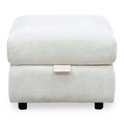 ‘Raven’ Anivia Nature White 13445 Fabric Storage Footstool