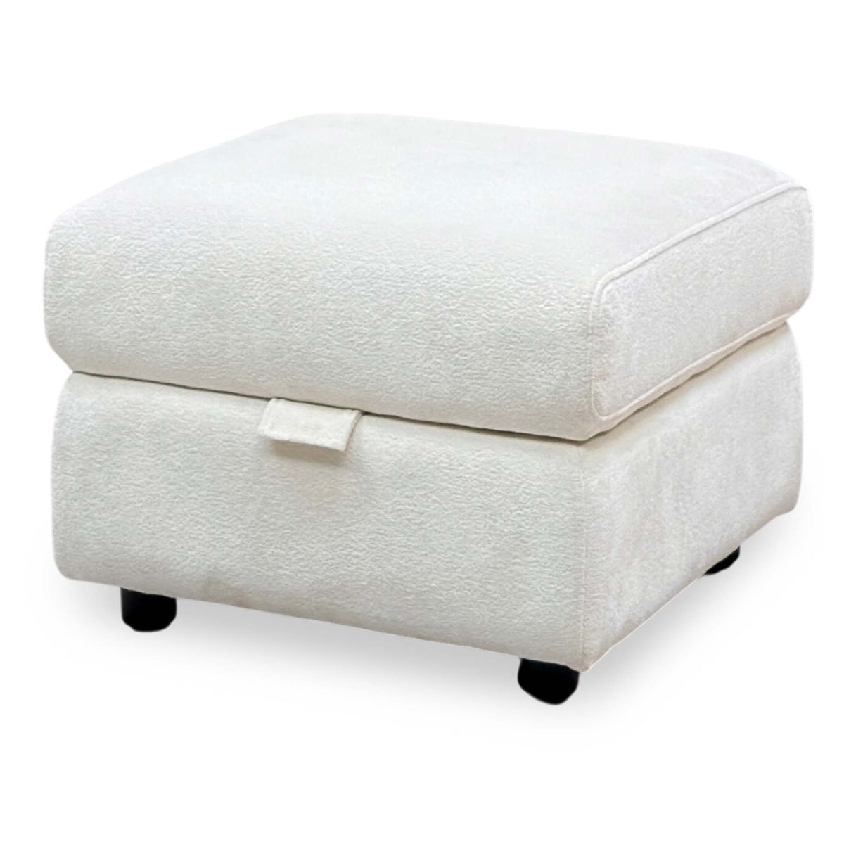 ‘Raven’ Anivia Nature White 13445 Fabric Storage Footstool