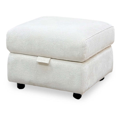 ‘Raven’ Anivia Nature White 13445 Fabric Storage Footstool