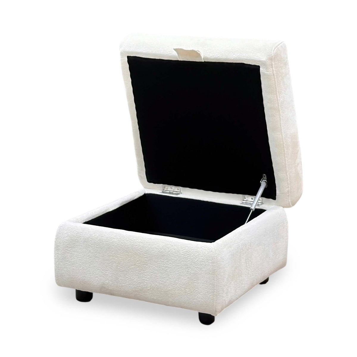 ‘Raven’ Anivia Nature White 13445 Fabric Storage Footstool