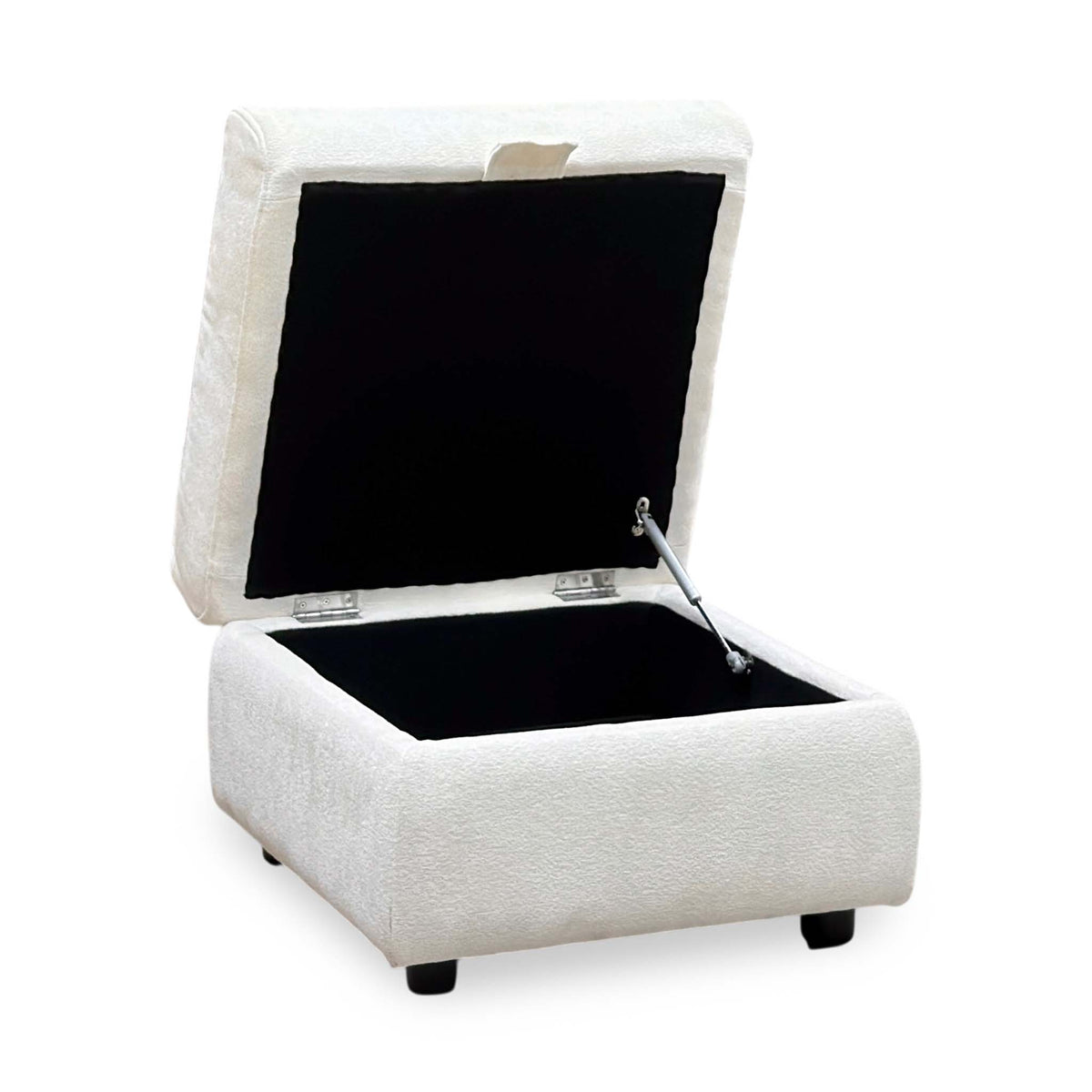 ‘Raven’ Anivia Nature White 13445 Fabric Storage Footstool