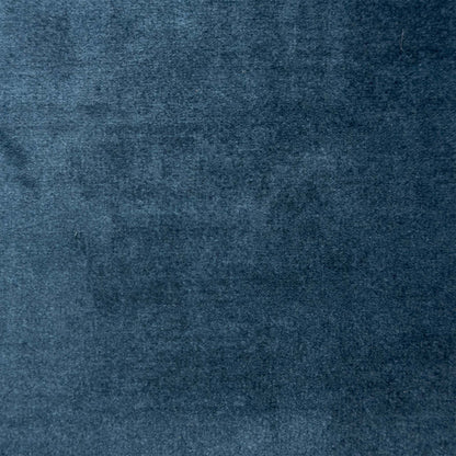 Close-up of the navy blue velvet fabric used on the Genius storage footstool