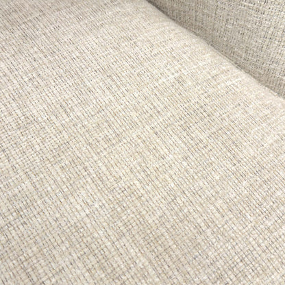Close-up of the alabaster beige textured fabric used on the Tiber cantilever chairs