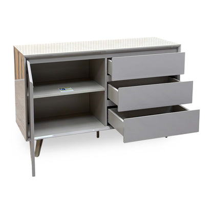 'Mirage’ Neutral Ceramic Top 1 Door 3 Drawer Sideboard