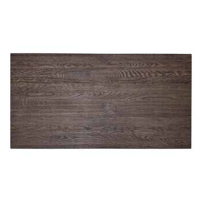 Mars dark oak solid oak extension leaf seen from directly above showing the wood grain