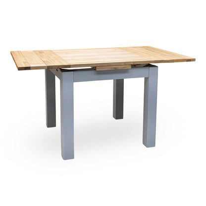 Lewis small draw leaf extending dining table extended to 150cm with both leaves out