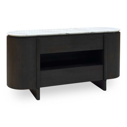 ‘Camino’ White Refined Marble and Ceramic Top 2 Door 2 Drawer Sideboard