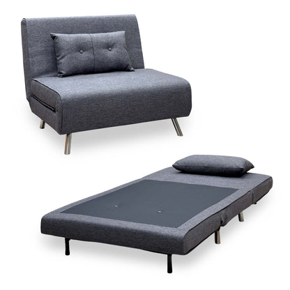 ‘Rafael’ Charcoal Grey Fabric Sofa Bed