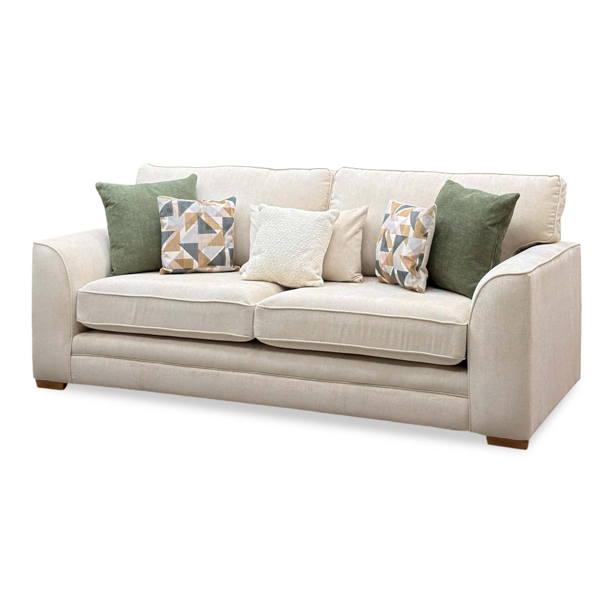 ‘Kaluna’ Natural Fabric 3 Seater Sofa