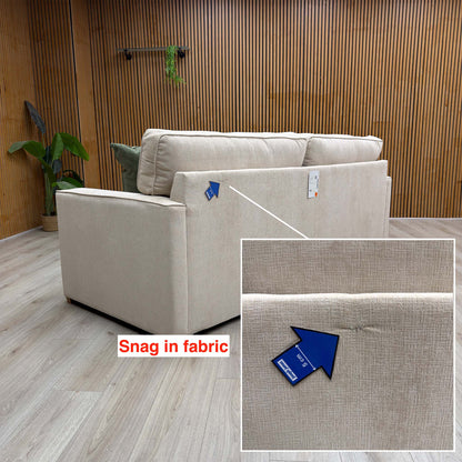 ‘Kaluna’ Natural Fabric 3 Seater Sofa