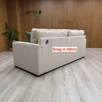 ‘Kaluna’ Natural Fabric 3 Seater Sofa