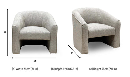 ‘Garcia’ Oatmeal Fabric Accent Chair