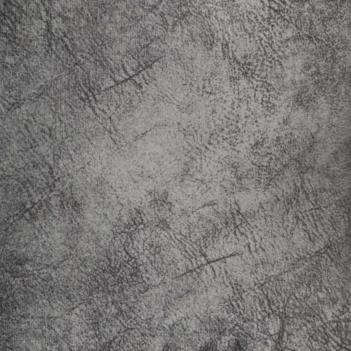 Close-up of the charcoal grey distressed velvet fabric used on the Amara sofa and snuggle chair